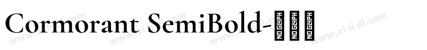 Cormorant SemiBold字体转换